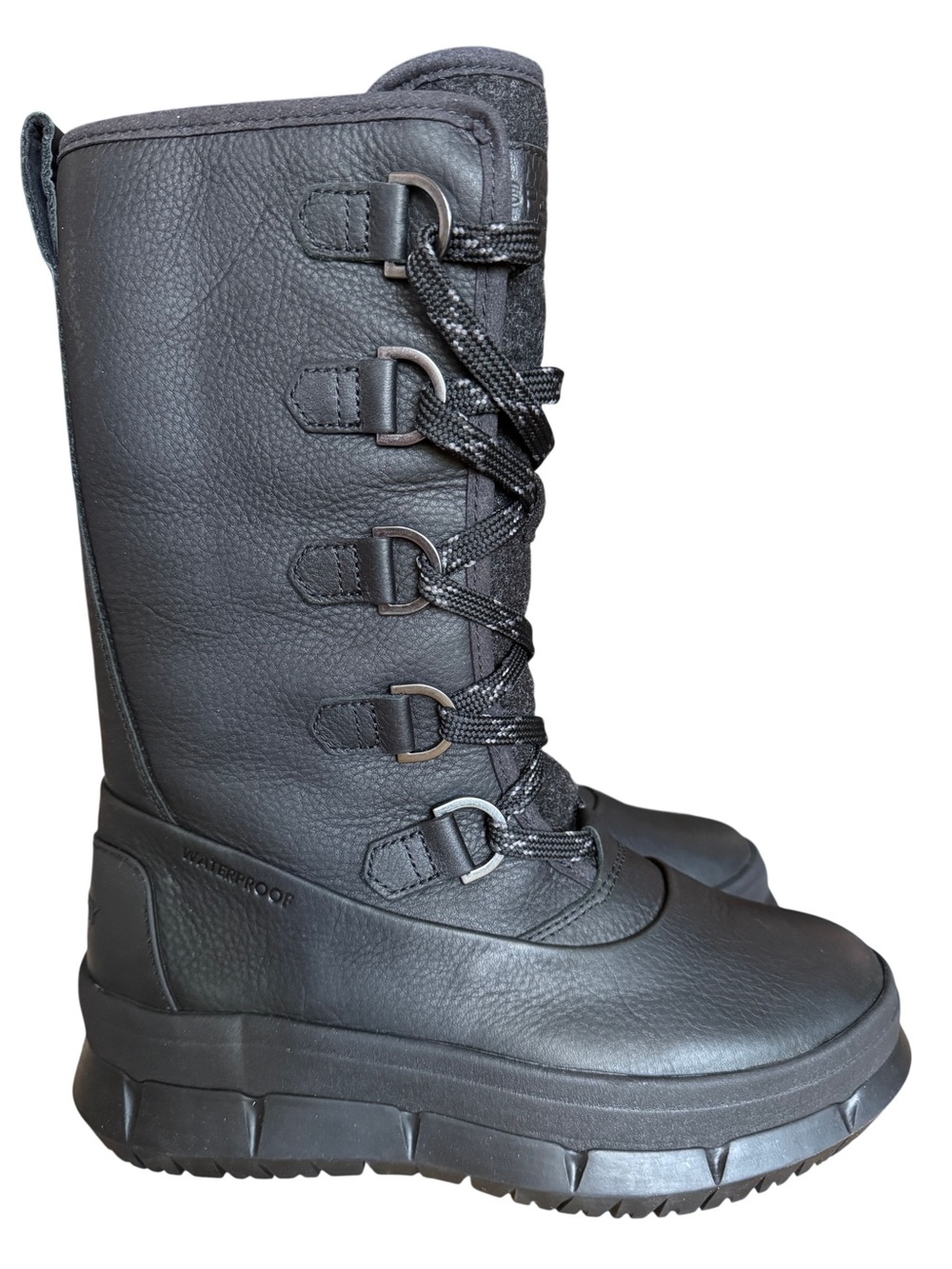 Sperry Kittery Boot Wool Black Waterproof Tall Winter Boots STS87870 Sz 6.5M